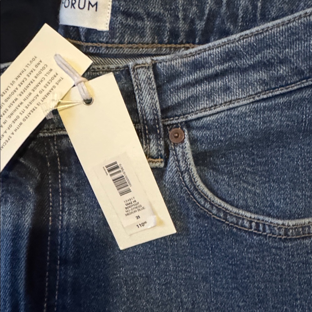 Aritzia Denim Forum Diaz High Rise Blue Jeans